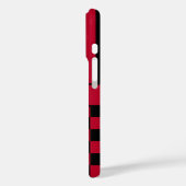 Zwart en rood geruit gestreept gepersonaliseerd Case-Mate iPhone case (Achterkant / Links)