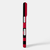 Zwart en rood geruit gestreept gepersonaliseerd Case-Mate iPhone case (Achterkant / Rechts)