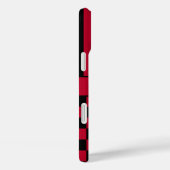 Zwart en rood geruit gestreept gepersonaliseerd Case-Mate iPhone case (Achterkant / Rechts)