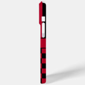 Zwart en rood geruit gestreept gepersonaliseerd Case-Mate iPhone case (Achterkant / Links)