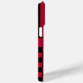 Zwart en rood geruit gestreept gepersonaliseerd Case-Mate iPhone case (Achterkant / Rechts)