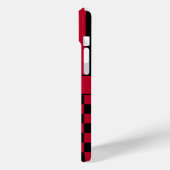 Zwart en rood geruit gestreepte gepersonaliseerde Case-Mate iPhone case (Achterkant / Links)