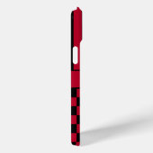 Zwart en rood geruit gestreepte gepersonaliseerde Case-Mate iPhone case (Achterkant / Rechts)