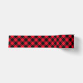 Zwart en rood geruit grosgrain lint (Voorkant)