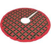 Zwart en rood geruit patroon kerstboom rok (Gekanteld)