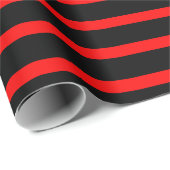 Zwart en rood gestreepte geschenkverpakking cadeaupapier (Rol Hoek)
