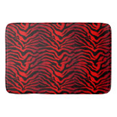 Zwart en rood, gestreepte Zebra Badmat (Voorkant)