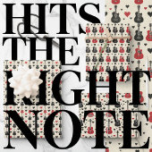 Zwart en rood Gitaar Hart Patroon op Off-White Inpakpapier Vel