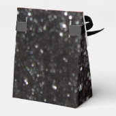 Zwart en Rood Glitter Patroon Favor Box Bedankdoosjes (Achterkant)