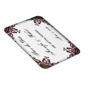 Zwart en Rood Gothic Scroll Save the Date Magneet (Rechterzijde)