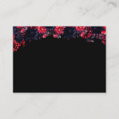 Zwart en rood Gotische Bloemen Dark Enclosure Kaar Informatiekaartje (Achterkant)