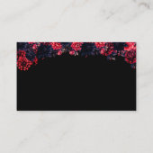 Zwart en rood Gotische Bloemen Dark Wedding Regist Informatiekaartje (Achterkant)