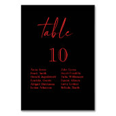 Zwart en rood Gotische Bloemen Donkere bruiloft Kaart (Achterkant)