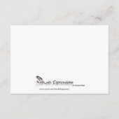 Zwart en rood gotische scroll responskaart RSVP kaartje (Achterkant)