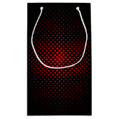 Zwart en rood Halftone Heart Patroon Klein Cadeauzakje (Achterkant)