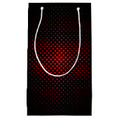 Zwart en rood Halftone Heart Patroon Klein Cadeauzakje (Voorkant)