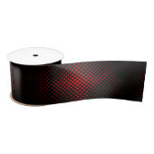 Zwart en rood Halftone Heart Patroon Satijnen Lint (Spoel)