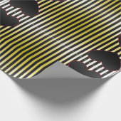 Zwart en rood harten inpakpapier (Hoek)