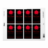 Zwart en Rood Home Made Bier Labels (Full Sheet)