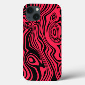 Zwart en Rood iPhone Case - Kies Kleur (Achterkant)