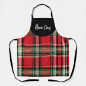 Zwart en Rood Kerstmis Plaid Nana Claus Schort (Voorkant)