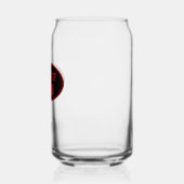 Zwart en rood kleuren schooljaar blikvorm glas (Links)