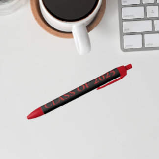 Zwart en rood kleuren schooljaar zwarte inkt pen