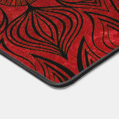 Zwart en Rood Mandala Flower Zen Cool Neutral Goth Bureaumat (Hoek)