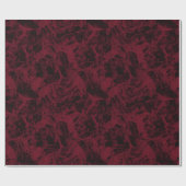 Zwart en rood marmer patroon. cadeaupapier (Vlak)