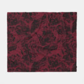 Zwart en rood marmer patroon. fleece deken (Voorkant (Horizontaal))