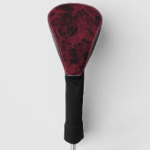 Zwart en rood marmer patroon. golfheadcover (Voorkant)