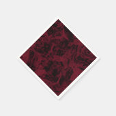 Zwart en rood marmer patroon. servet (Hoek)