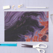 Zwart en rood marmer tissuepapier (Craft)