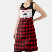 Zwart en rood met buffels schort (Insitu)