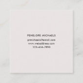 Zwart en rood met Lijst Vierkante Visitekaartje (Achterkant)