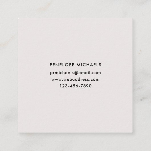 Zwart en rood met Lijst Vierkante Visitekaartje (Achterkant)