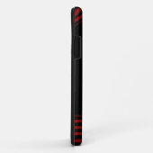 Zwart en rood met strepen Case-Mate iPhone case (Achterkant/rechts)