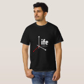 Zwart en Rood Minimalistisch T-shirt (Voorkant volledig)