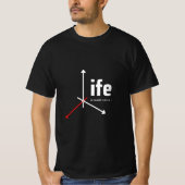 Zwart en Rood Minimalistisch T-shirt (Voorkant)