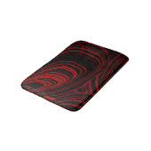 Zwart en rood Modern Abstract Agaat Pattern Badmat (Gekanteld)