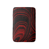 Zwart en rood Modern Abstract Agaat Pattern Badmat (Voorkant Verticaal)