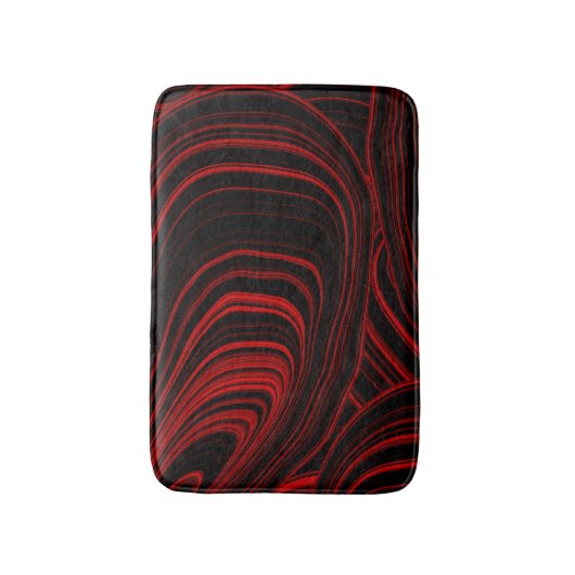 Zwart en rood Modern Abstract Agaat Pattern Badmat (Voorkant Verticaal)