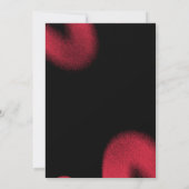 Zwart en Rood Moderne Grunge Moderne Kunst Verjaar Kaart (Achterkant)