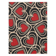 Zwart en rood Mooie Simpele Hart Patroon
