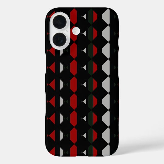 zwart en rood naadloos patroon Case-Mate iPhone case (Achterkant)