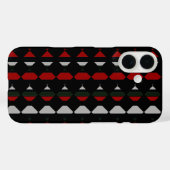 zwart en rood naadloos patroon Case-Mate iPhone case (Achterkant (horizontaal))