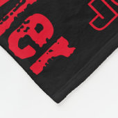 Zwart en rood neon vlam dekentje naamcollage fleece deken (Hoek)