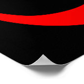 Zwart en rood Om-symbool Poster (Hoek)