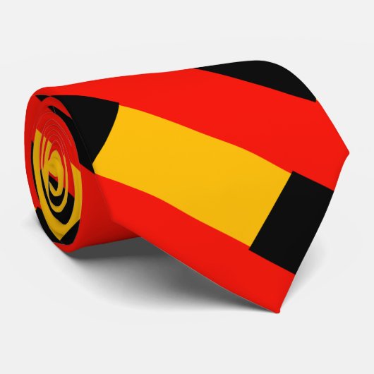 Zwart en rood patroon stropdas (Opgerold)