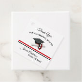 Zwart en rood Pet en Tassel | AFSTUDEREN Bedankjes Labels (In situ)